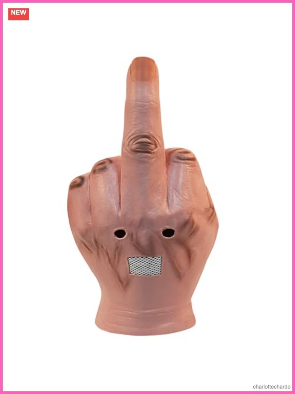 Middle Finger Latex Head Mask Funny Costume Party Prop Adult